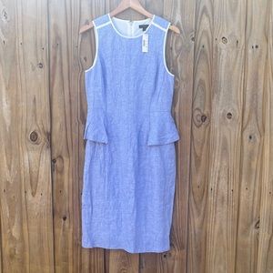 NWT- JCREW  - Sleeveless Peplum Waist Dress